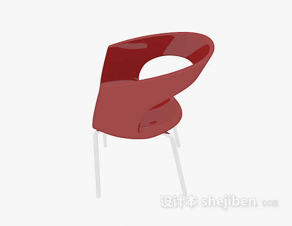 红色塑料休闲椅