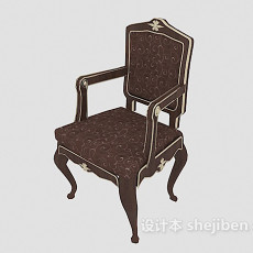 欧式古典餐椅3d模型下载