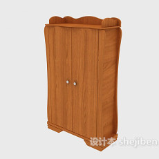 现代木衣柜3d模型下载