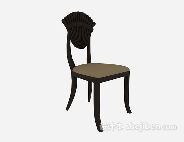 欧式无扶手椅3d模型下载