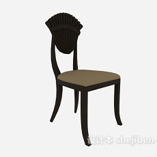 欧式无扶手椅3d模型下载