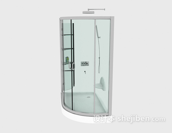玻璃浴室3d模型下载