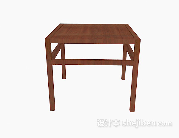中式风格中式家居餐桌3d模型下载