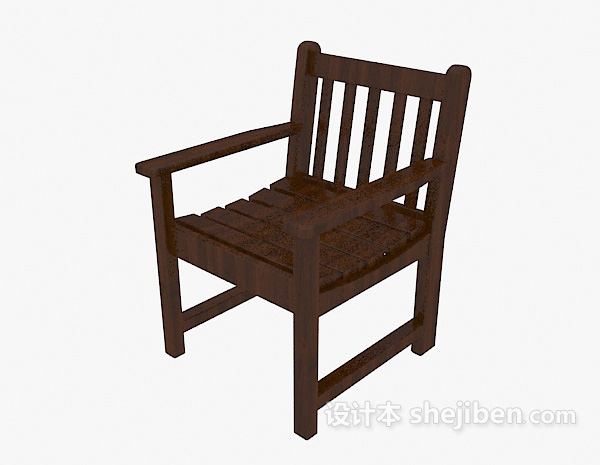 中式传统靠背椅3d模型下载