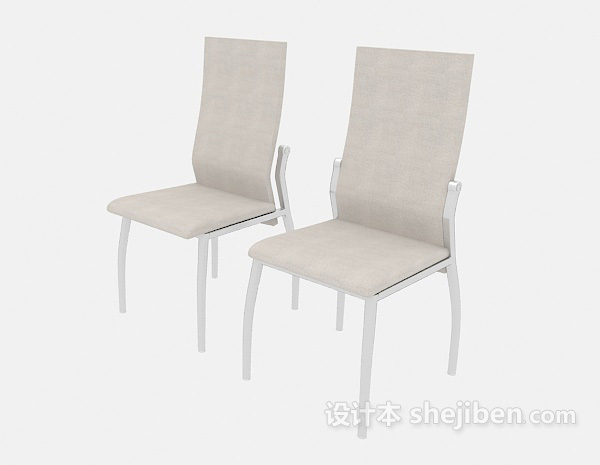 不锈钢公共休闲椅3d模型下载