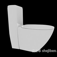 浴室冲水马桶3d模型下载