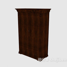 漆木衣柜3d模型下载