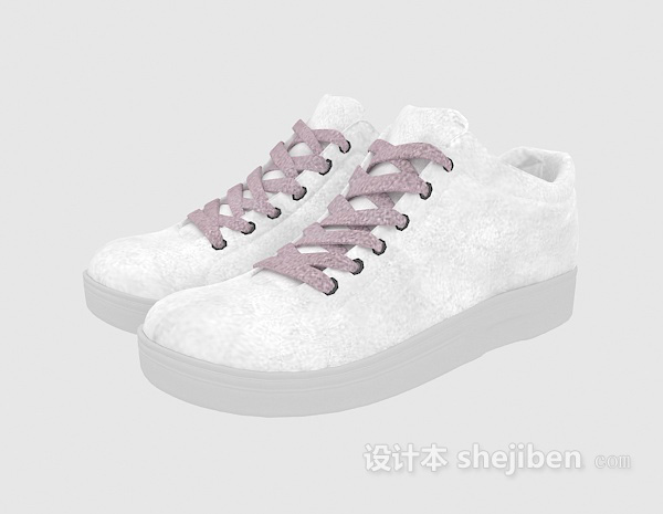 白色布鞋3d模型下载