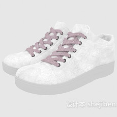 白色布鞋3d模型下载