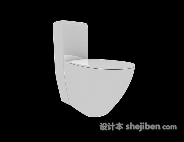 免费浴室冲水马桶3d模型下载