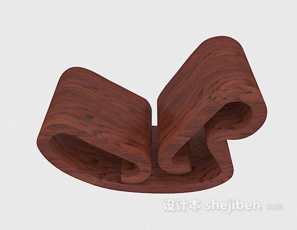 古典木椅子3d模型下载