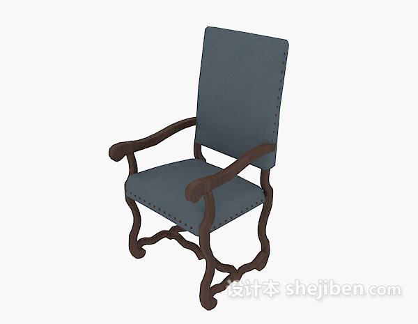 中式扶手摇椅3d模型下载
