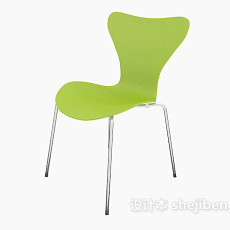 绿色现代休闲椅3d模型下载