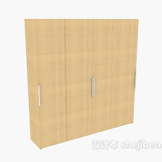 家庭米黄色衣柜3d模型下载
