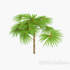 绿色棕榈树3d模型下载