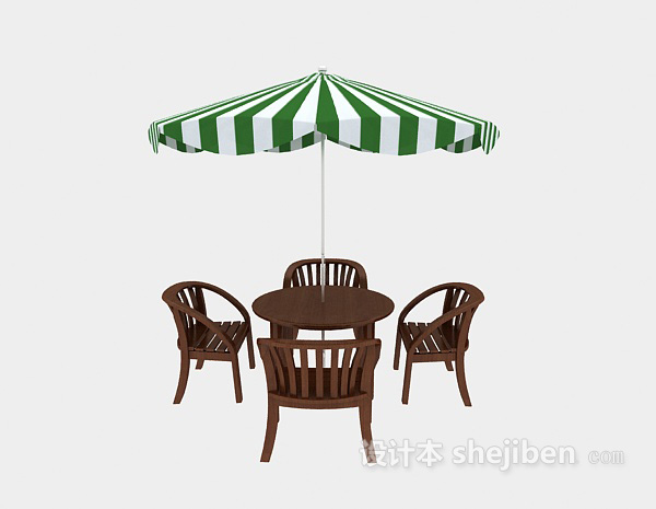 沙滩遮阳伞和餐椅