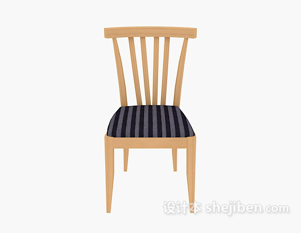 田园风格家居实木椅子3d模型下载
