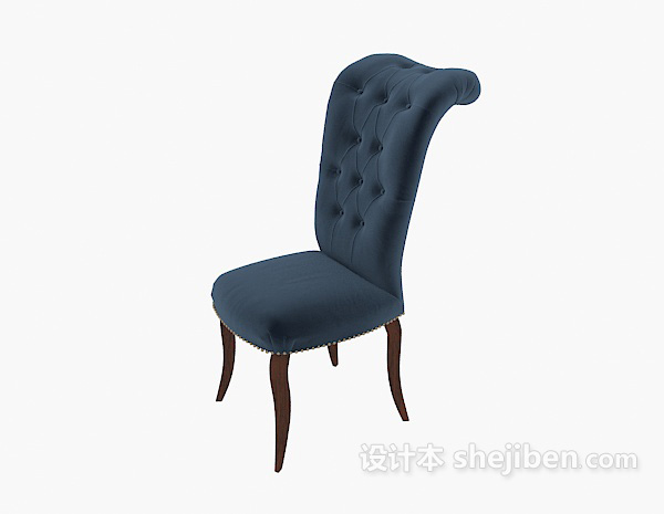 高背沙发椅3d模型下载