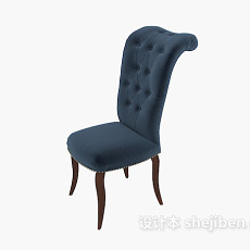 高背沙发椅3d模型下载