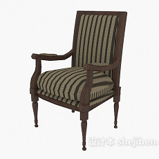 中式传统扶手椅3d模型下载