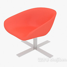 现代风格红色休闲椅3d模型下载