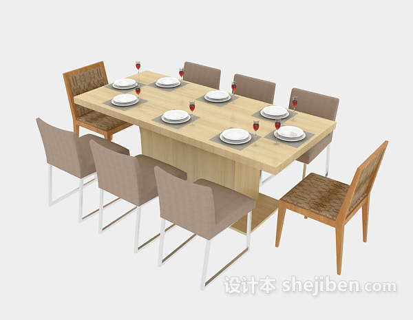 现代简洁家居餐桌