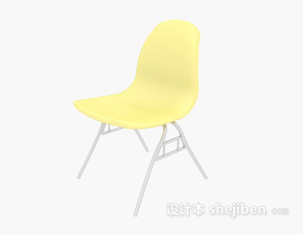 黄色休闲椅3d模型下载