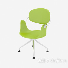 现代绿色吧台椅3d模型下载