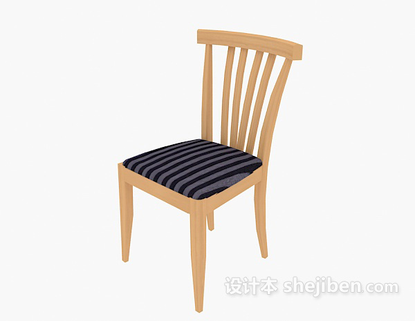 家居实木椅子3d模型下载