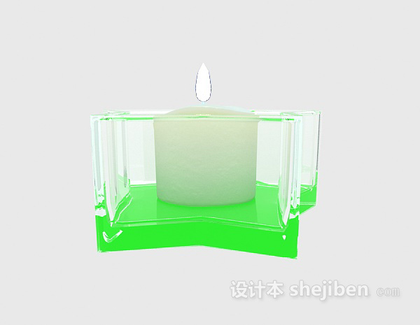 免费白色烛灯3d模型下载