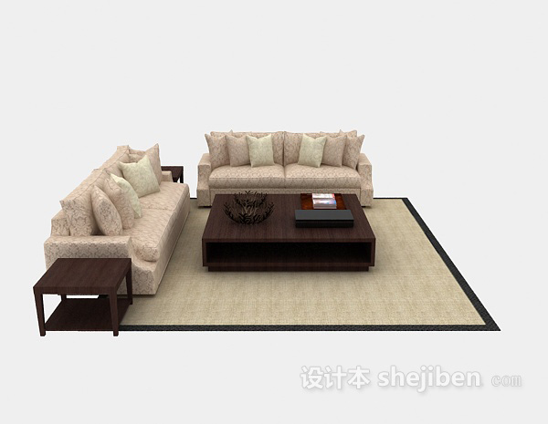 中式组合家庭沙发