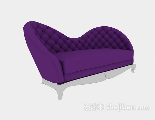 现代浪漫紫色沙发