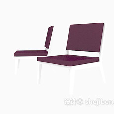 紫色餐椅3d模型下载