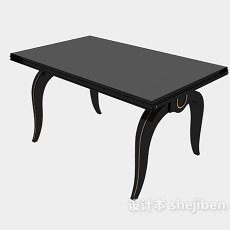 欧式实木桌子3d模型下载