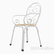 不锈钢扶手椅3d模型下载