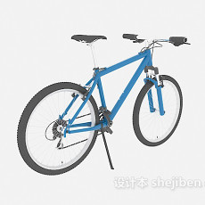 蓝色脚踏车3d模型下载