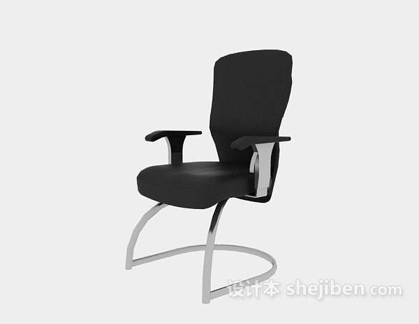 黑色办公会议椅3d模型下载