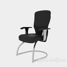 黑色办公会议椅3d模型下载
