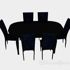 简约家用餐桌椅3d模型下载