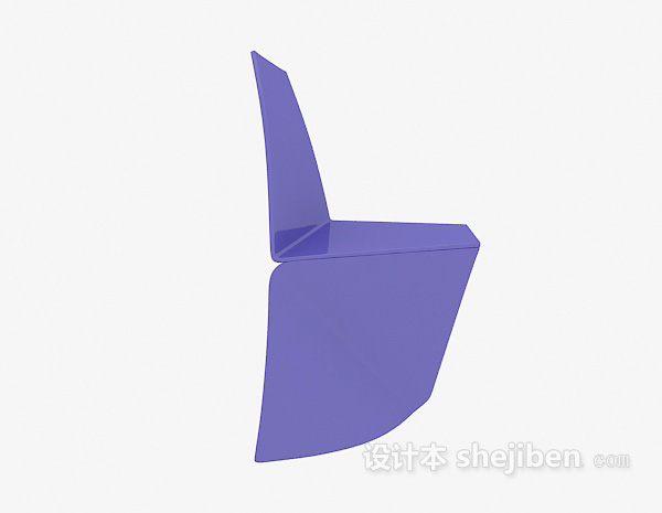 紫色塑料休闲椅3d模型下载