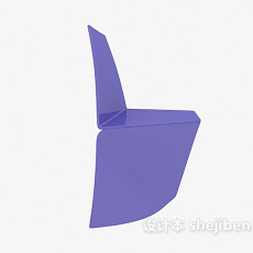 紫色塑料休闲椅3d模型下载