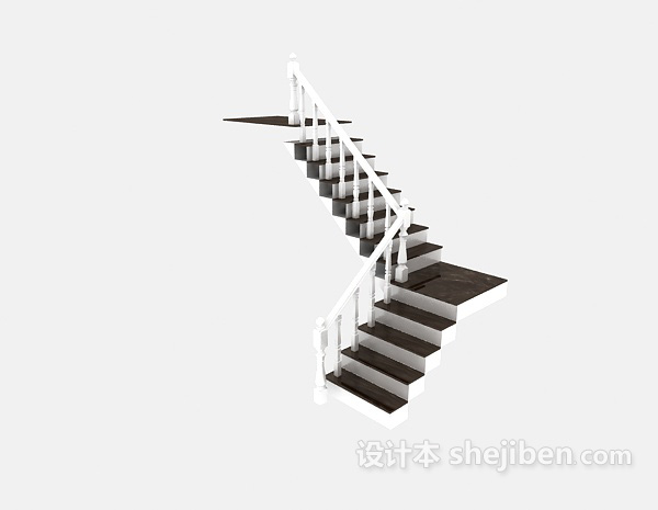 直角楼梯3d模型下载