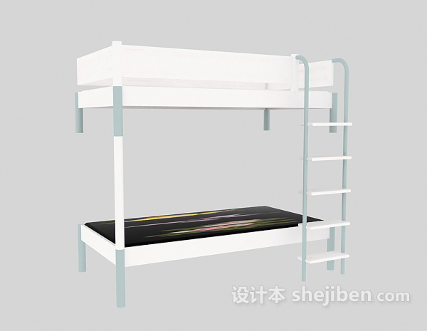 公寓上下铺床3d模型下载