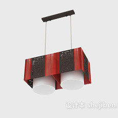新中式吊灯灯具3d模型下载