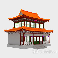 中式古典建筑3d模型下载