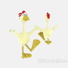 儿童动物玩具公鸡3d模型下载