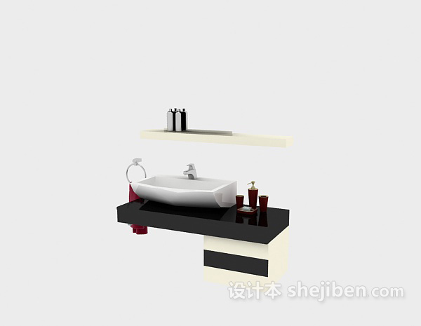 现代风格洗面盆3d模型下载
