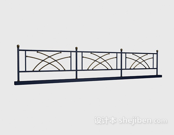 设计本不锈钢栏杆护栏3d模型下载