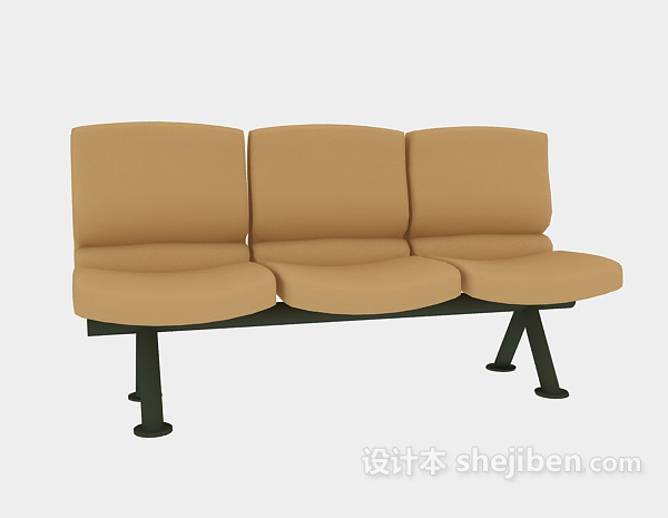 现代风格等候区椅子3d模型下载