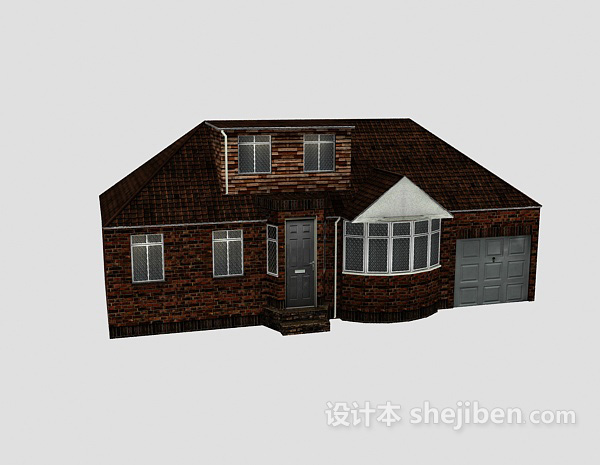 设计本乡村风格别墅3d模型下载